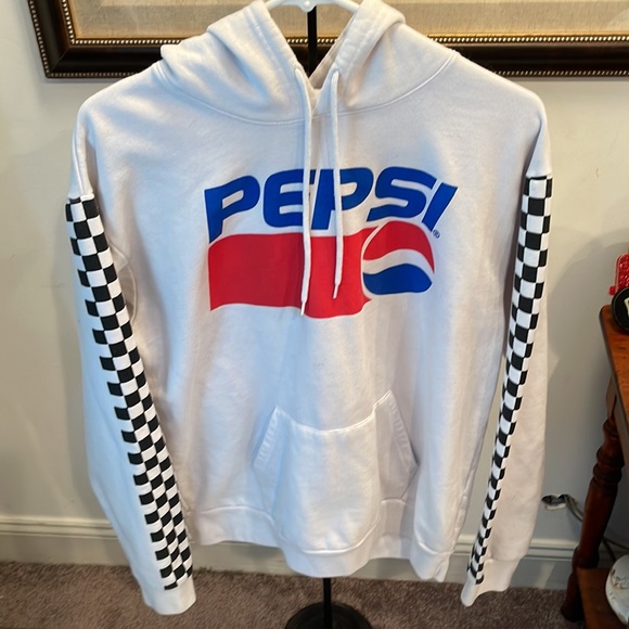 PEPSI Jackets & Blazers - PEPSI HOODIE LARGE CHECKERED SLEEVES RETRO.UNISEX